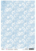 Rice Paper A4 Piuma Royal Blue Petal Parade - 5 Sheets