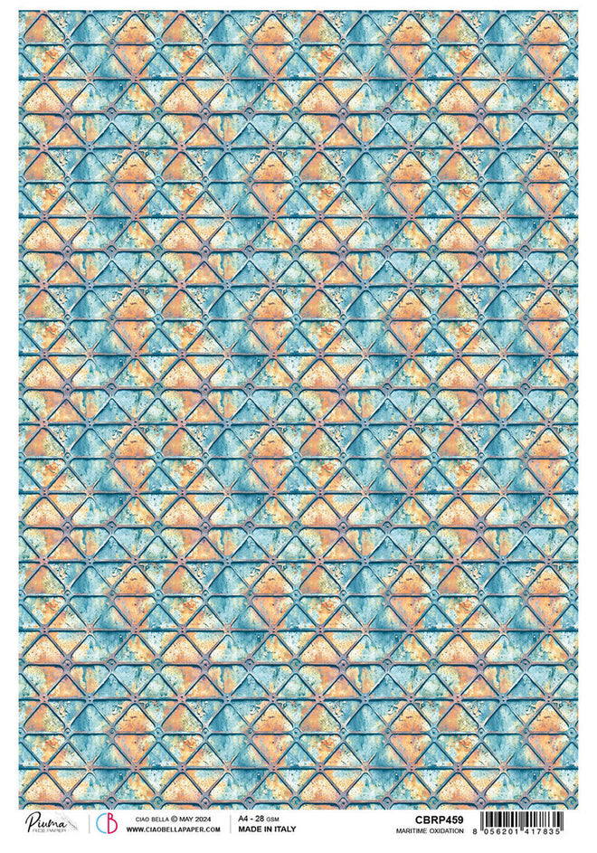 Rice Paper A4 Maritime Oxidation - 5 Sheets