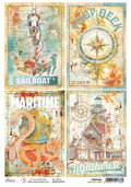 Rice Paper A4 Coral Reef Cards - 5 Sheets
