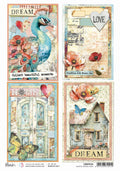 Rice Paper A4 Majestic Dreams cards - 5 Sheets
