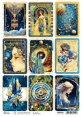 Rice Paper A4 Astral Cards - 5 Sheets