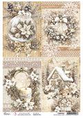 Rice Paper A4 A Winter Season Cards - 5 Sheets