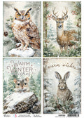 Rice Paper A4 Forest Tales Cards - 5 Sheets