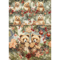 Rice Paper A5 MIXED 8/Pkg Hot Cocoa & Holly