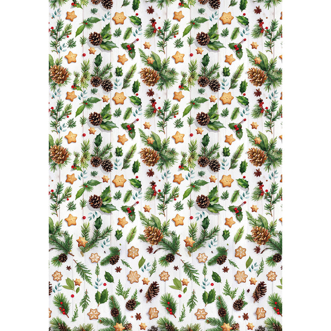 Rice Paper A5 MIXED 8/Pkg Hot Cocoa & Holly