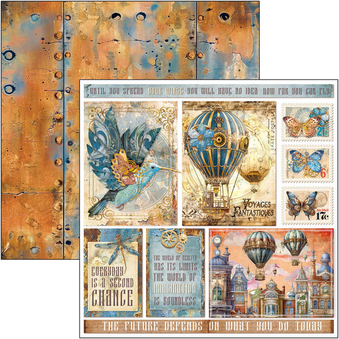 Esprit de Voyage Patterns Pad 12"x12" 8/Pkg