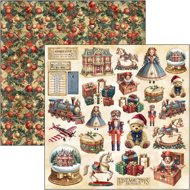 Toy Shop Patterns Pad 12"x12" 8/Pkg