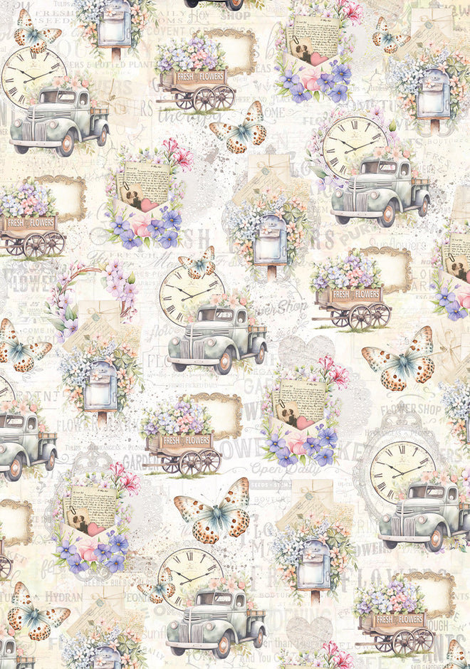 Vellum Flower Shop Paper Patterns A4 6/Pkg