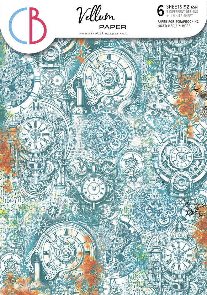 Vellum Coral Reef Paper Patterns A4 6/Pkg