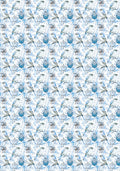 Vellum Elegance of Blue Paper Patterns A4 6/Pkg
