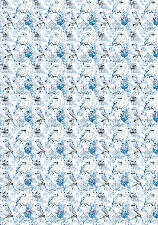 Vellum Elegance of Blue Paper Patterns A4 6/Pkg