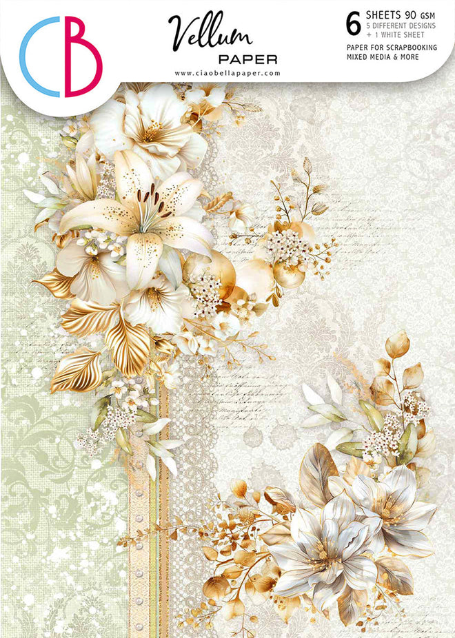 Vellum Blessing Day Paper Patterns A4 6/Pkg