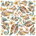 Vellum Coral Reef Fussy Cut 6"x6" 6/Pkg