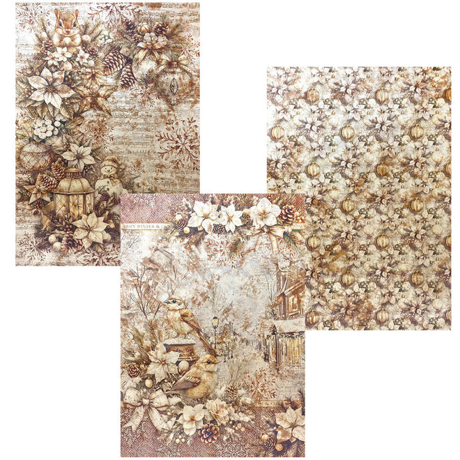 Deluxe Paper Pearl Copper & Vellum Dual Pack A4 MIXED 6/Pkg Winter Season