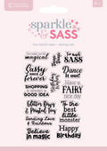 Crafters Companion Clear Acrylic Stamp Set - Too Much Sass Sentiments