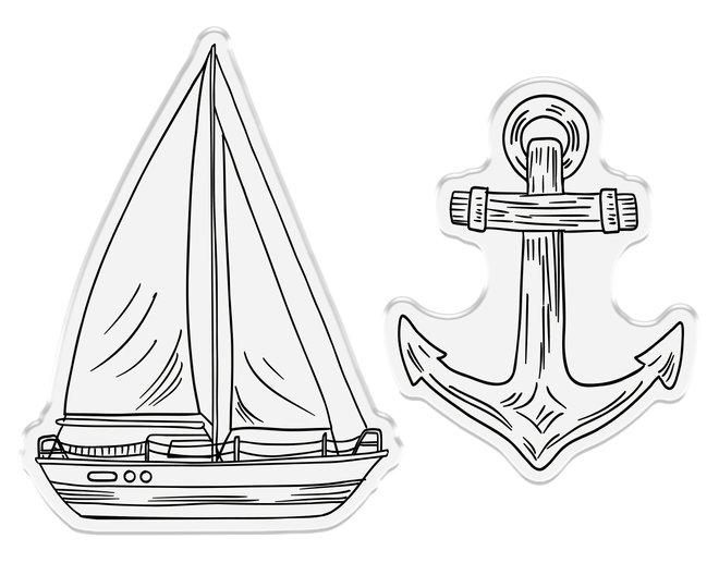 Crafter’s Companion Coastal Collection Stamp & Die - Out at Sea