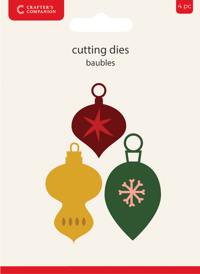 Crafters Companion Metal Die Christmas Embellishment - Baubles