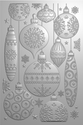 Crafter's Companion Retro Christmas Collection 6"x4" 3D Embossing Folder - Baubles