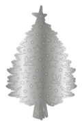 Crafter's Companion Retro Christmas Collection Metal Die Edge’able - Christmas Tree