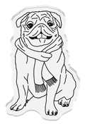 Crafter’s Companion Santa Paws Stamp and Die - Pug