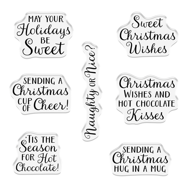Crafters Companion Stamp & Die - Hot Chocolate