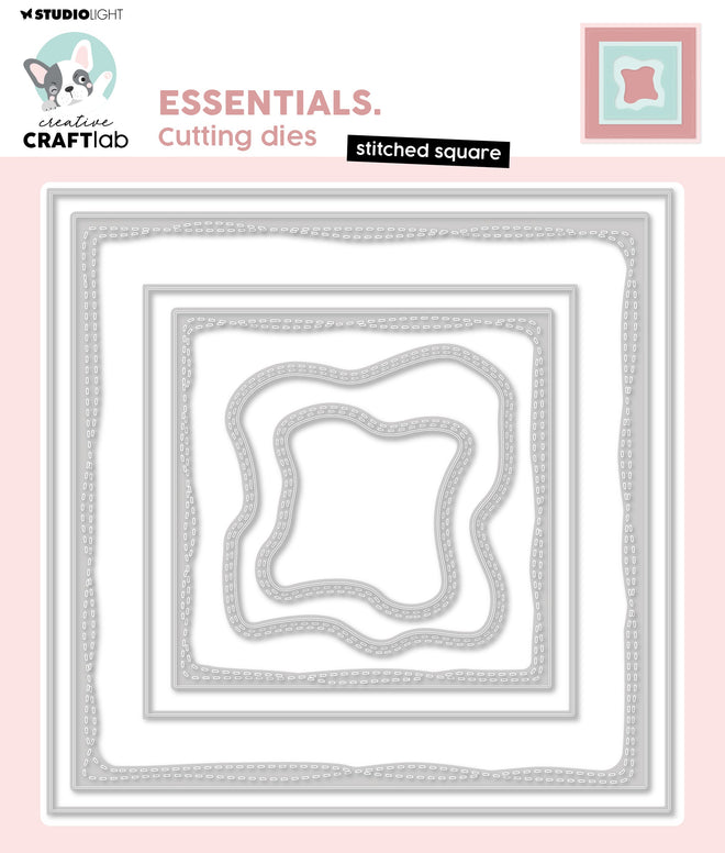 CCL Cutting Die Stitched Square Essentials 147x147x1mm 6 PC nr.761