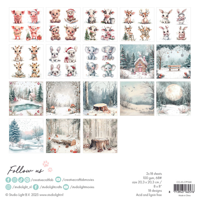 CCL Collage Paper Pad Holly Jolly Essentials 36 Sheets