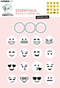 CCL Stamp & Cutting Die Emoticons Essentials 17 Pieces