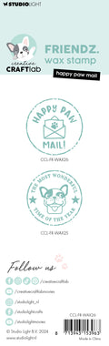 CCL Wax Stamp With Handle Happy Paw Mail Friendz 2 PC