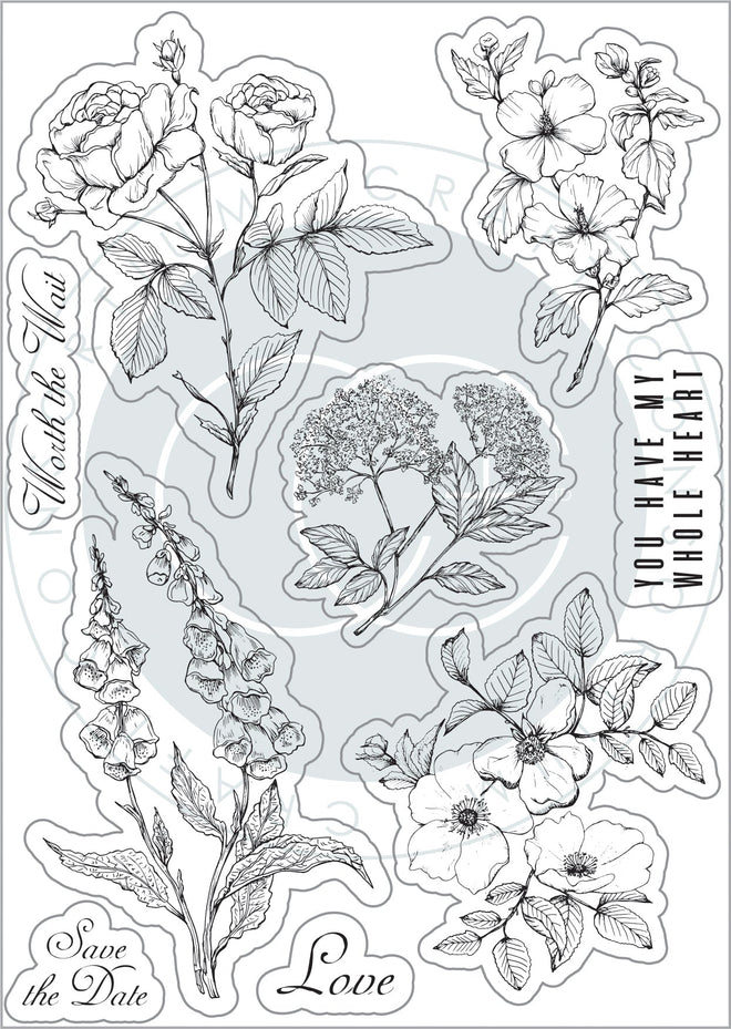Craft Consortium Belle Fleur - Stamp Set