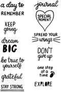 Creative Expressions Helen Colebrook Positive Sentiments 6 in x 4 in Clear Stamp Set