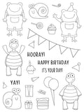 Creative Expressions Jane's Doodles It's Your Day 6 in x 8 in Clear Stamp Set