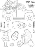 Creative Expressions Jane's Doodles Warm Hugs 6 in x 8 in Clear Stamp Set