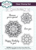 Creative Expressions Jamie Rodgers Pointy Petals Tea Bag Folding 6 in x 8 in Stamp Set