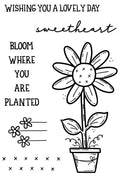 Creative Expressions Sam Poole Daisy Bloom 6 in x 4 in Clear Stamp Set