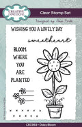 Creative Expressions Sam Poole Daisy Bloom 6 in x 4 in Clear Stamp Set