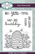 Creative Expressions Sam Poole Bee-you-tiful Beehive 6 in x 4 in Clear Stamp Set