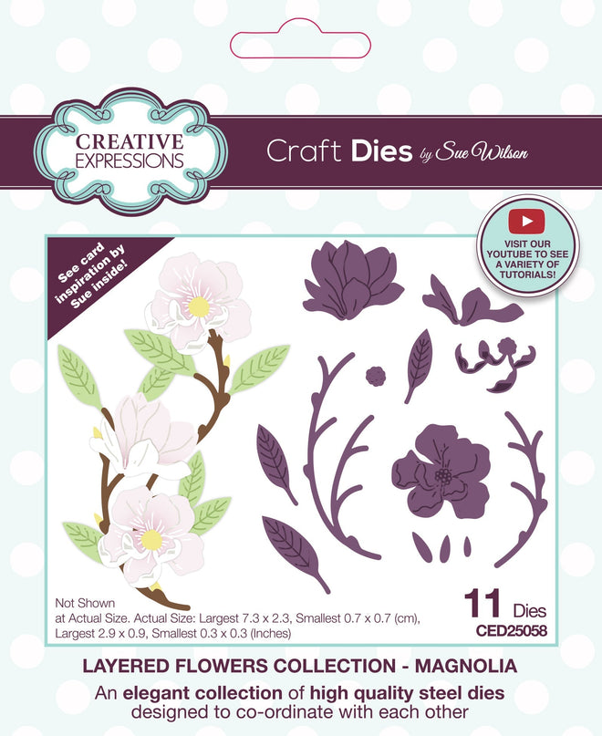 Creative Expressions Sue Wilson Layered Flowers Collection Magnolia Craft Die