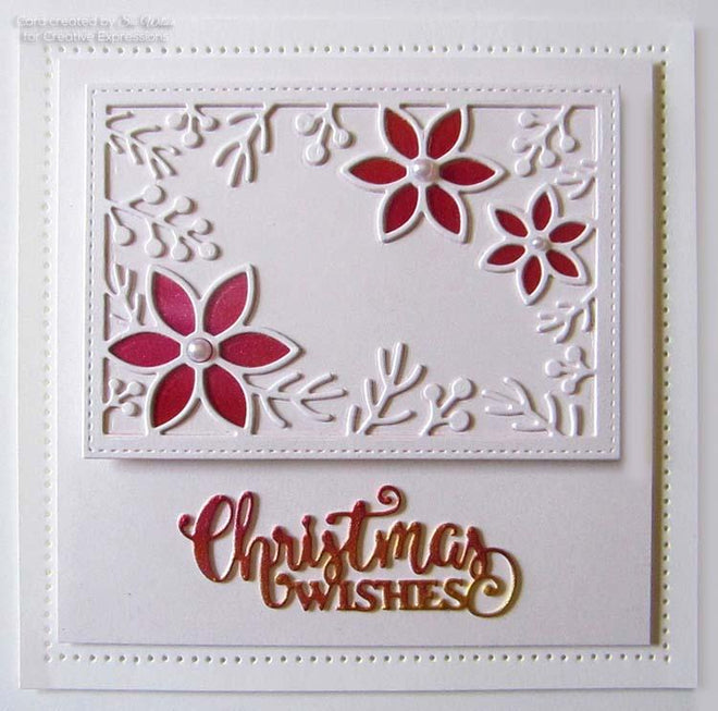 Festive Collection Pretty Poinsettia Frame Craft Die