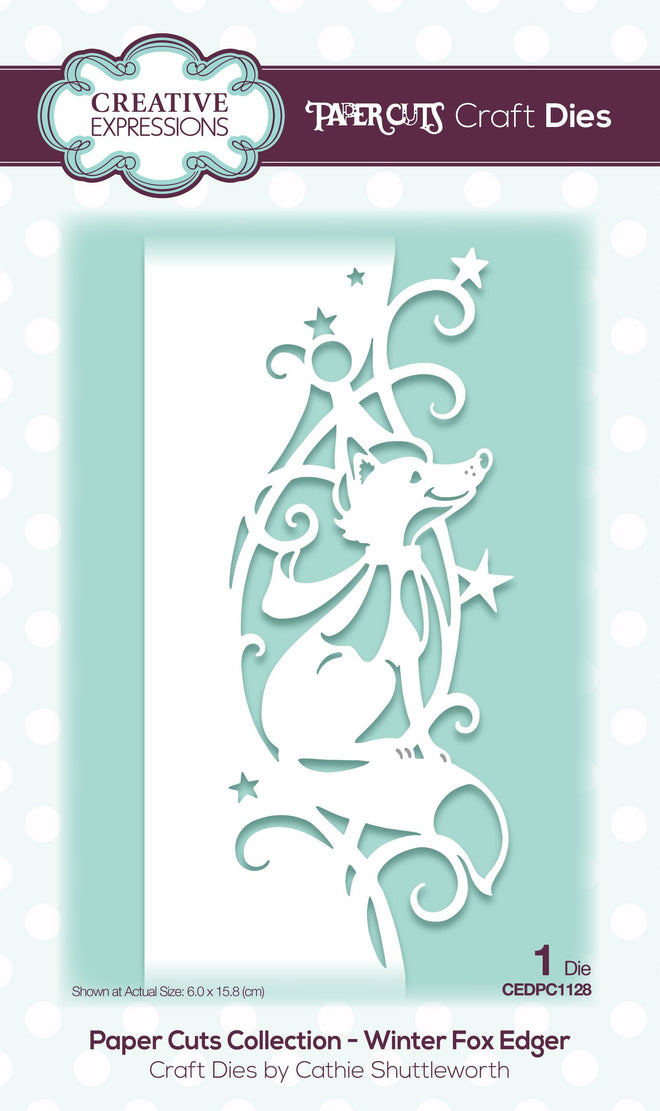 Creative Expressions Paper Cuts Edger Winter Fox Craft Die