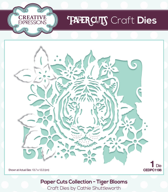 Creative Expressions Paper Cuts Tiger Blooms Craft Die