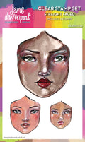 Creative Expressions Jane Davenport Straight Faced 4 in x 6 in Clear Stamp Set