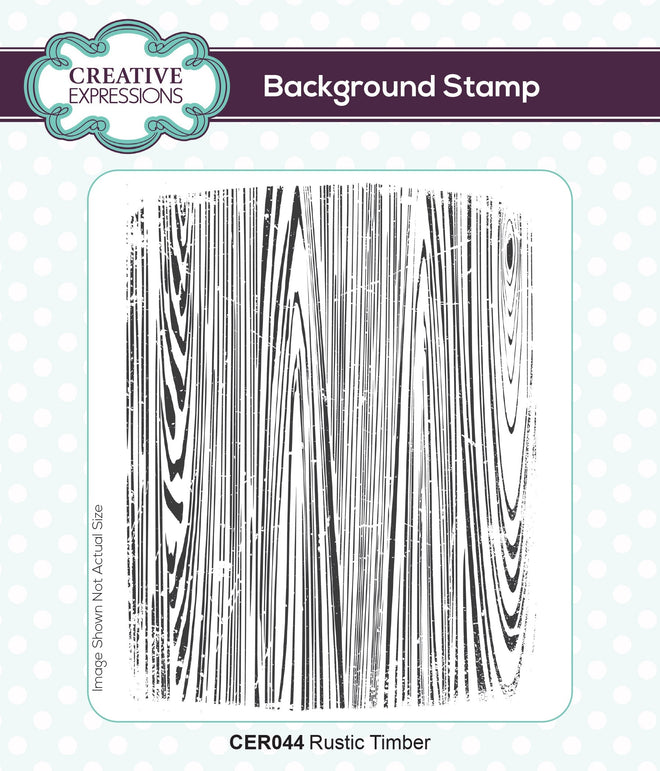 Creative Expressions Rustic Timber 5 3/4 in x 4 I/2 in Rubber Stamp