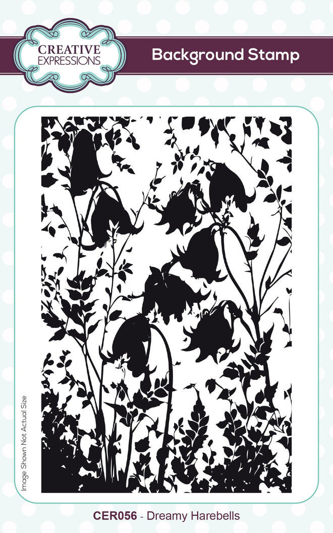 Creative Expressions Dreamy Harebells 4 in x 6 in Pre Cut Rubber Stamp