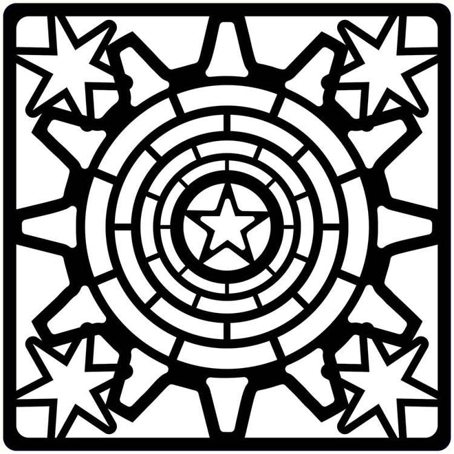 Creative Expressions Steampunk Stars 6x6 Stencil