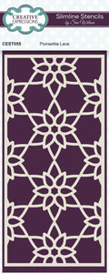 Creative Expressions Sue Wilson Poinsettia Lace Slimline Stencil