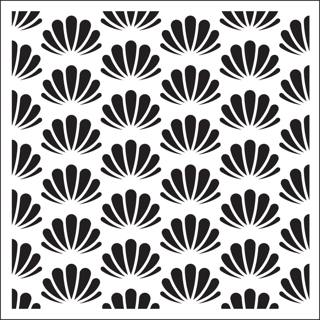 Creative Expressions Sue Wilson Seashells  6 in x 6 in Stencil