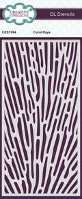 Creative Expressions Coral Rays DL Stencil 4 in x 8 in (10.0 x 20.3 cm)