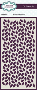 Creative Expressions Scattered Leaves DL Stencil 4 in x 8 in (10.0 x 20.3 cm)