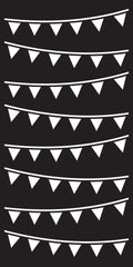Creative Expressions Bunting DL Stencil 4 in x 8 in (10.0 x 20.3 cm)